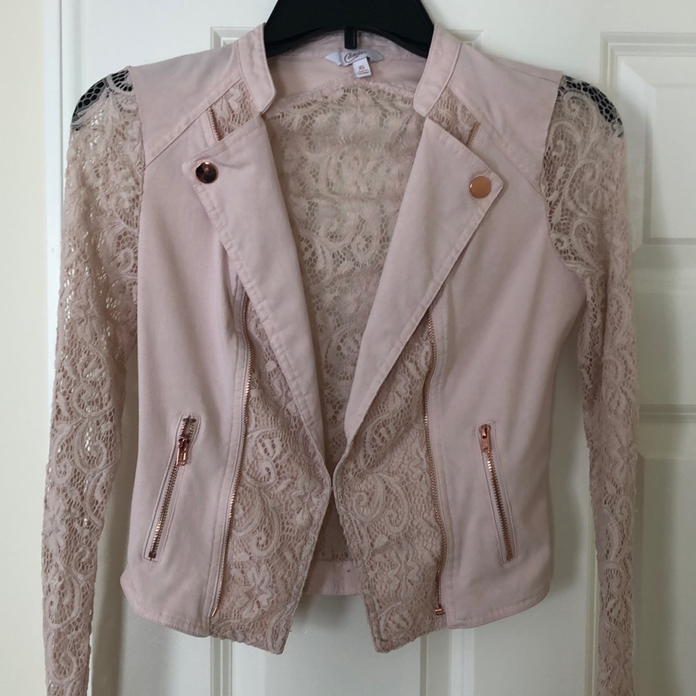 Light pink candies mesh jacket